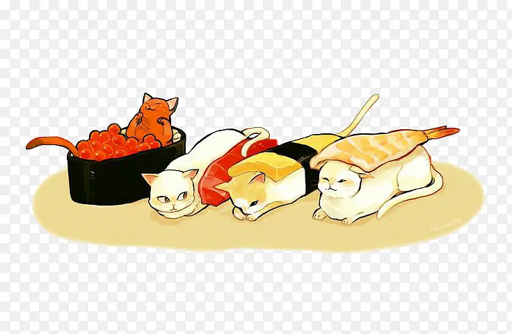 可爱小猫寿司