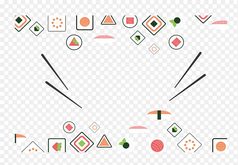 日式美食寿司边框