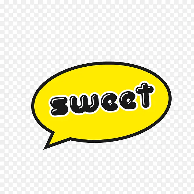 创意卡通黄色的sweet图标