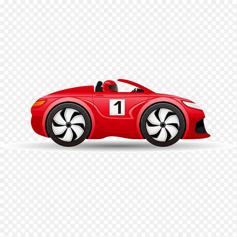 红色的赛车车辆设计