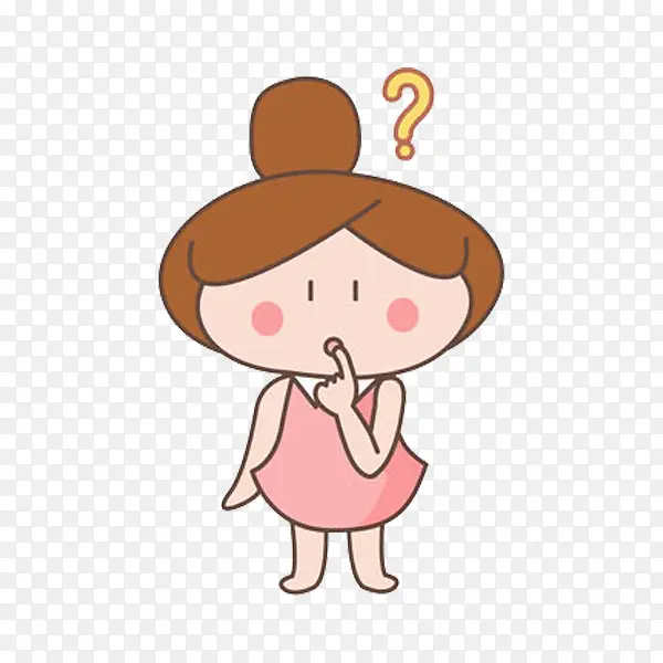 疑问的女孩PNG图片素材下载_图片编号yzbvooly-免抠素材网