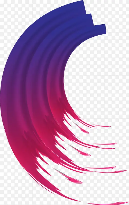 紫色渐变曲线效果元素
