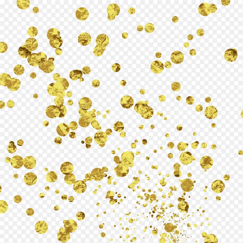 ps漂浮物素材  金色金币