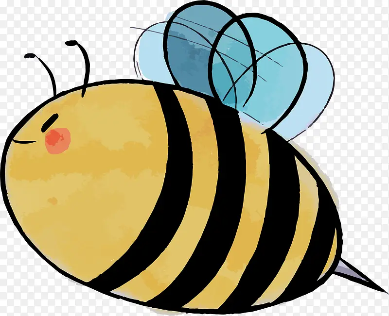 卡通手绘蜜蜂装饰插画