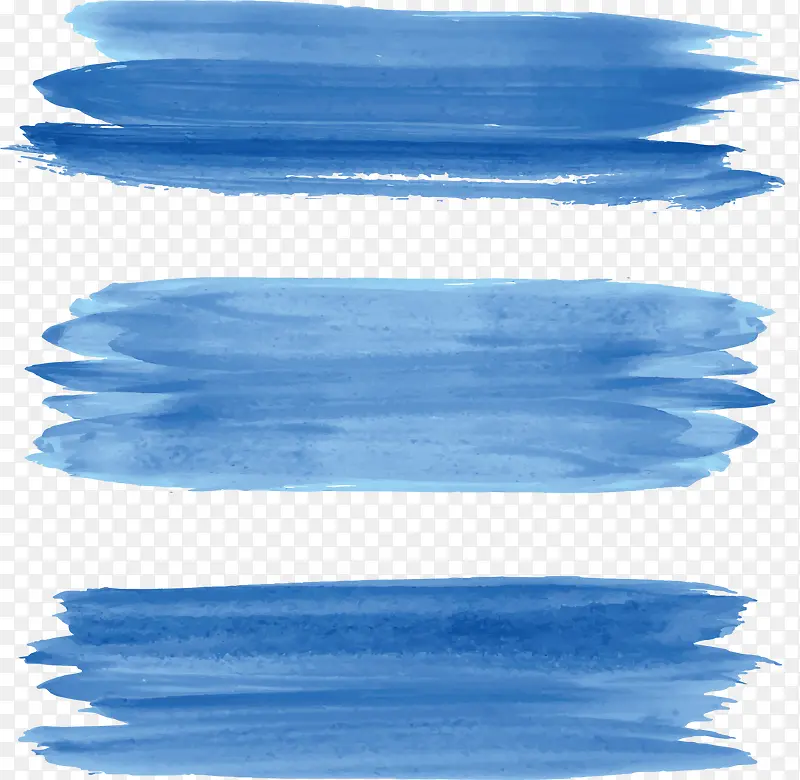 蓝色水彩涂鸦笔刷