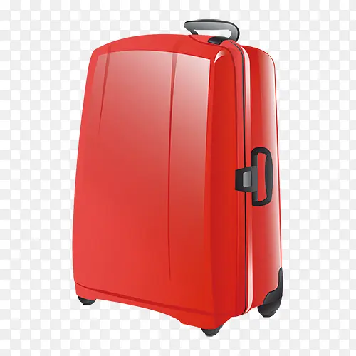 新年红色回家行李箱
