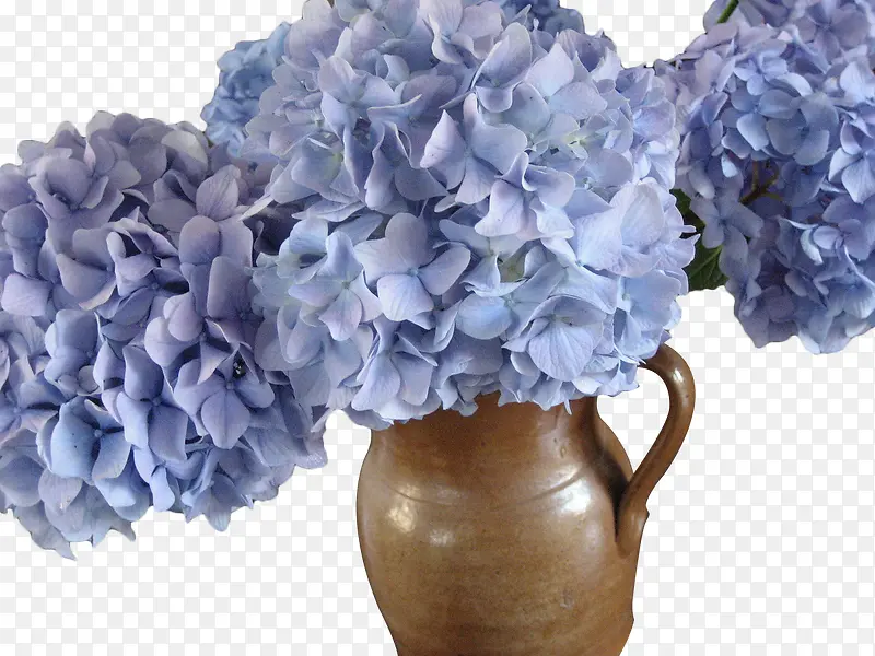 蓝色绣球花摆件