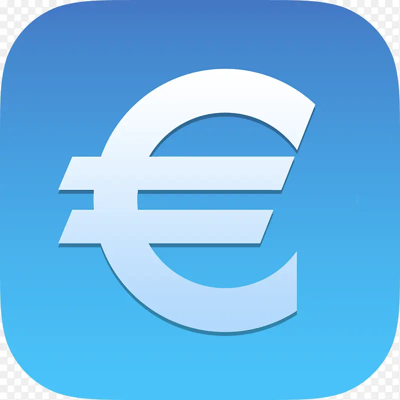 货币标志欧元ios7-icons