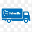 推特跟我运输卡车运输汽车车辆社