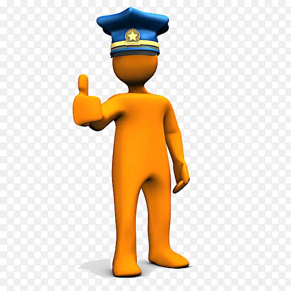 橘色警察帽