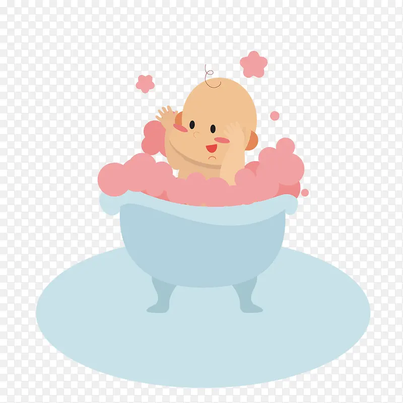 婴儿洗澡PNG下载