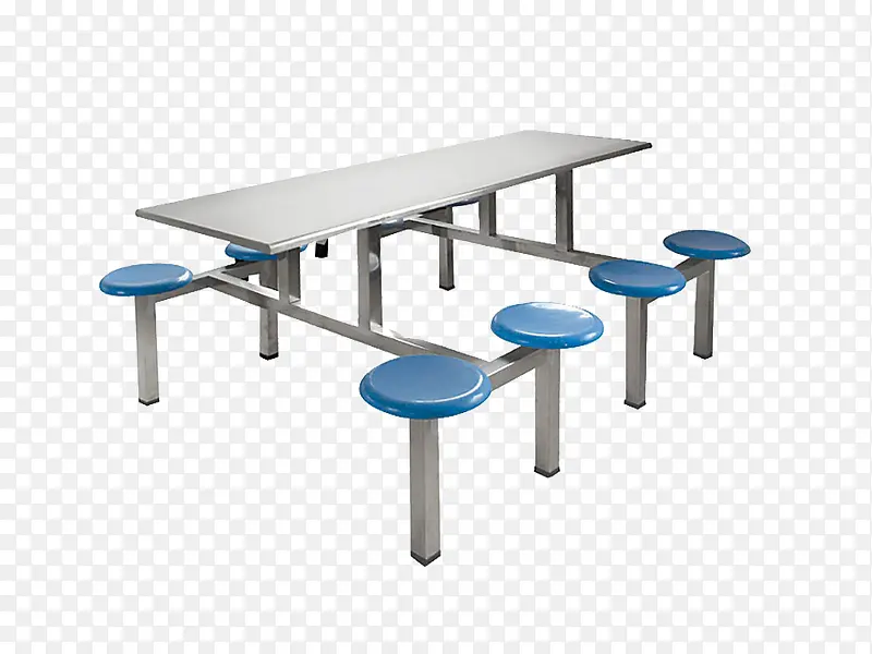 不锈钢快餐桌椅装饰PNG