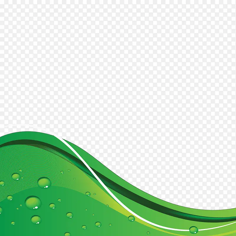 绿色水滴曲线延展