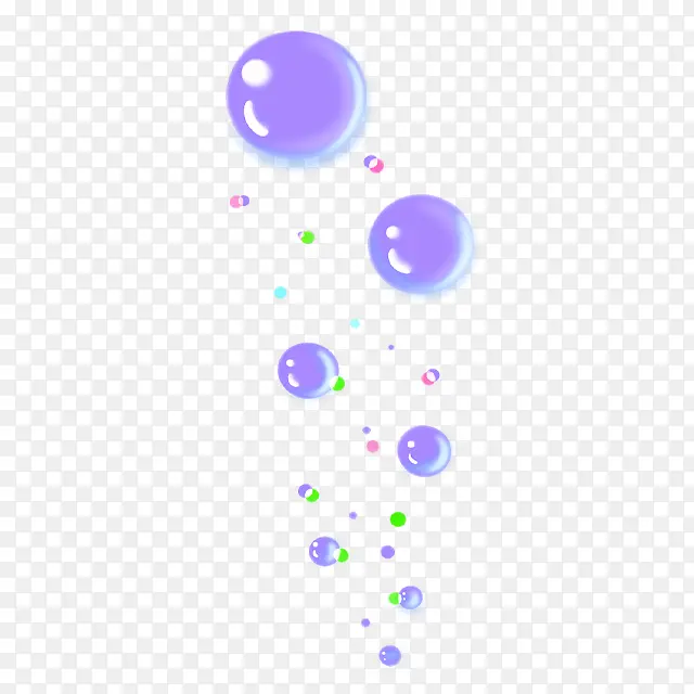 紫色梦幻气泡效果元素