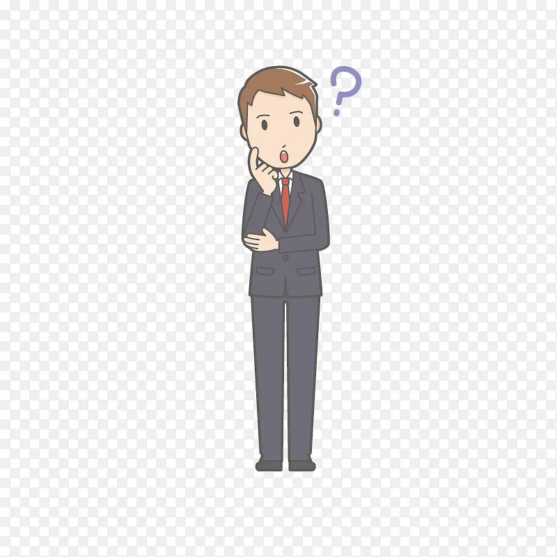 卡通人物男人思考PNG图片素材下载_图片编号yljkebry-免抠素材网