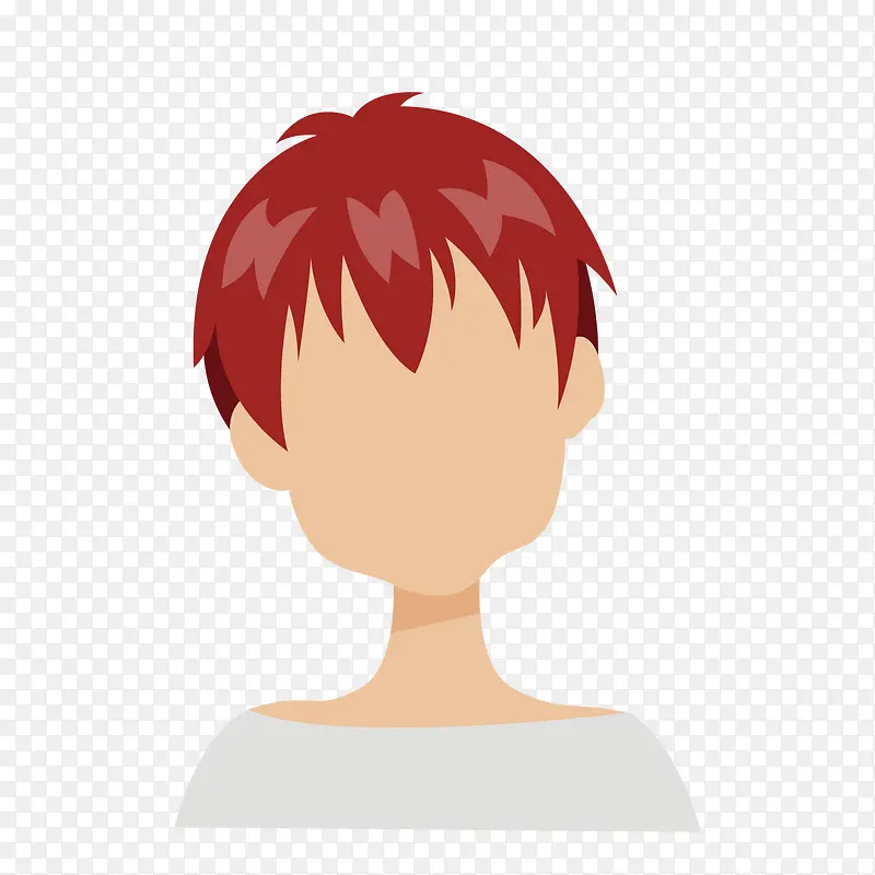 棕红色短款假小子假发