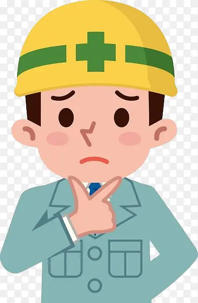 郁闷思考的工作人员