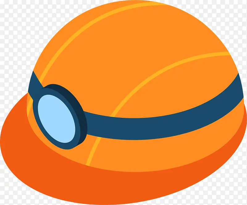 橙色立体安全帽头盔
