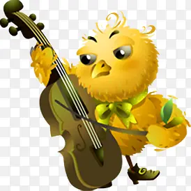 拉提琴的小鸟