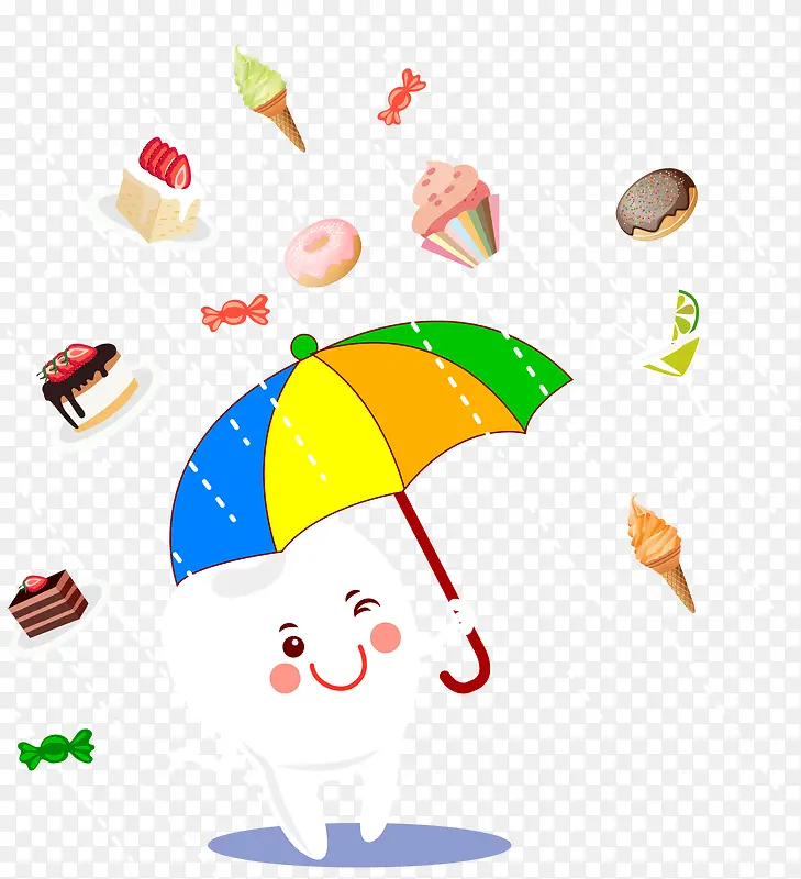 牙齿打伞