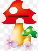 卡通蘑菇六一儿童节装饰