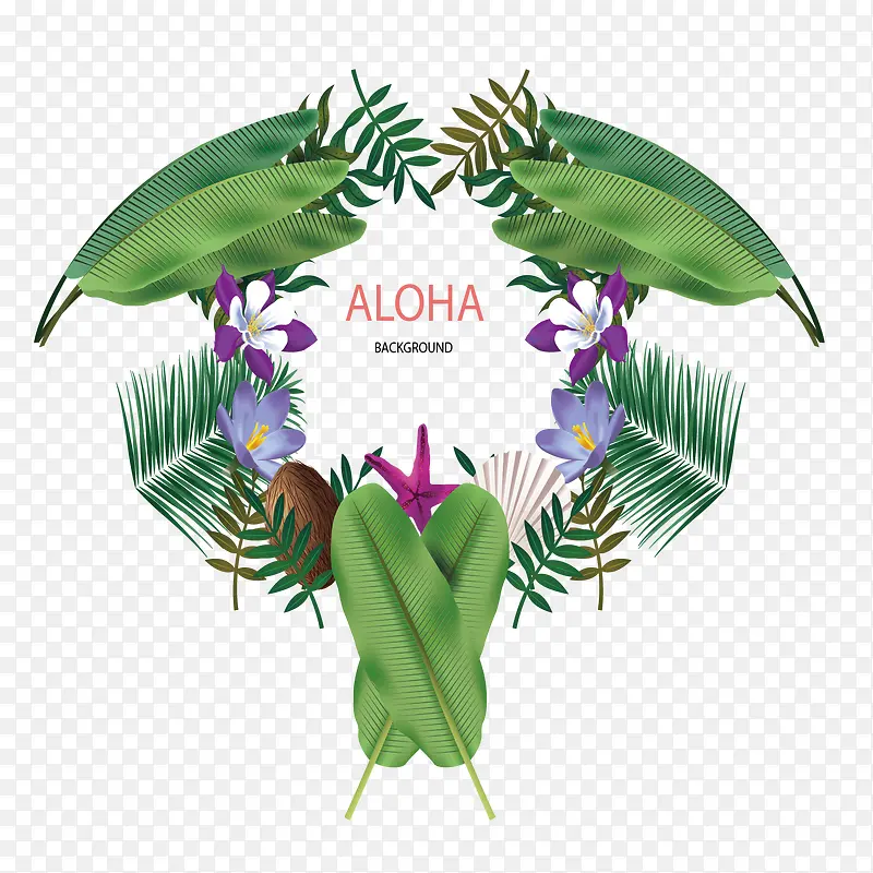 绿色夏威夷主题背景