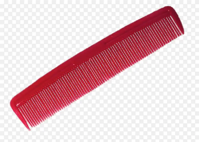 红色塑料梳子