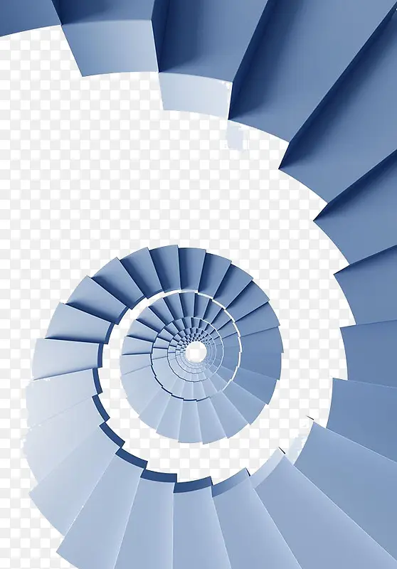 蓝色旋涡螺旋楼梯