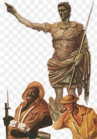 古罗马雕塑与现代士兵