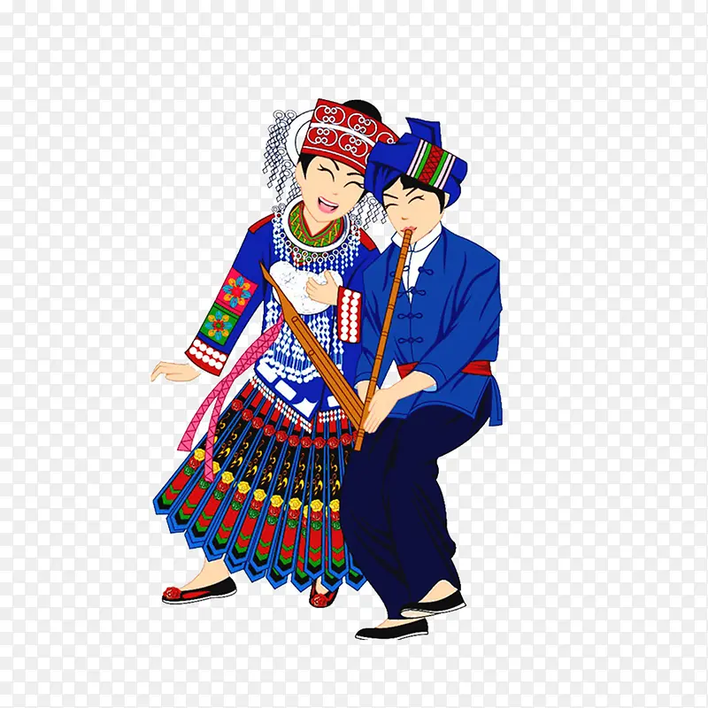 卡通壮族文化人物PNG图片素材下载_图片编号qraeovwy-免抠素材网