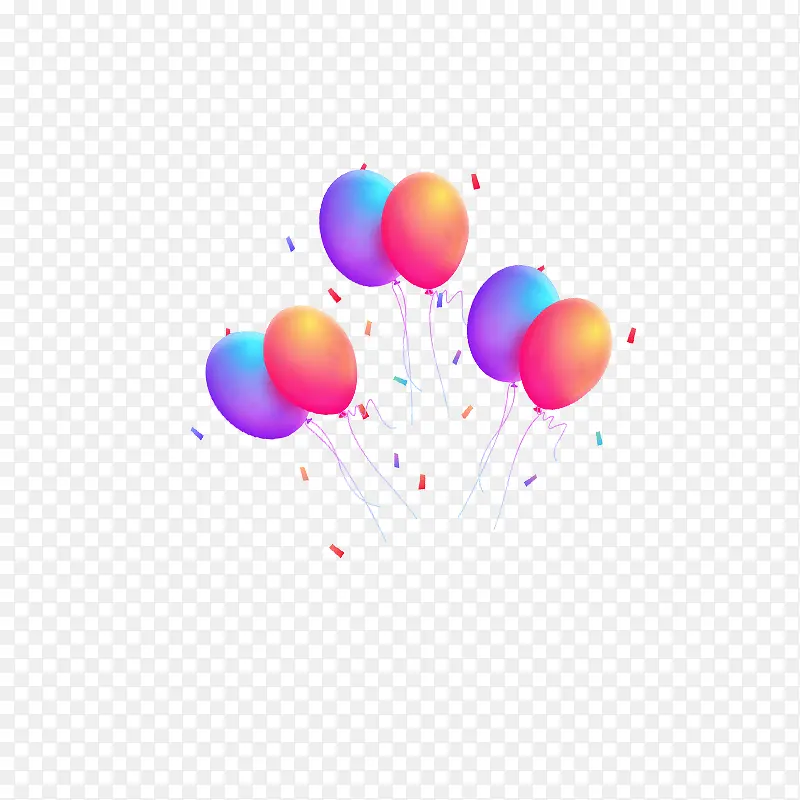 节日装饰彩色气球组合