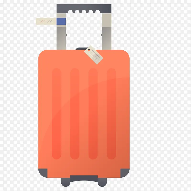 卡通橙色的行李箱设计