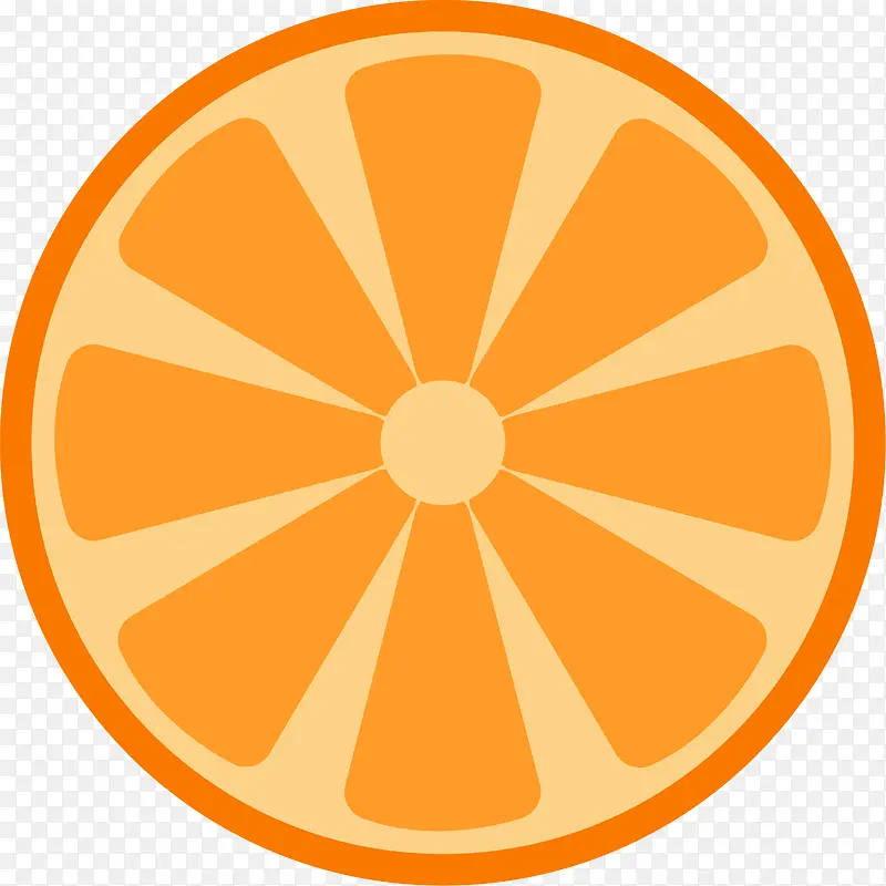 夏天水果切半橙色橙子