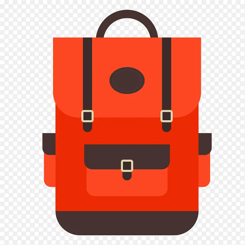 红色的旅行背包设计