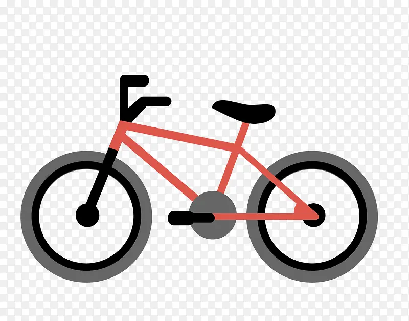 交通工具自行车扁平化