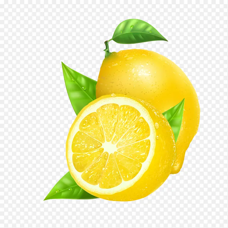 夏季黄色柠檬水果
