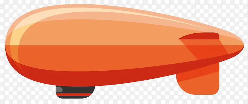 橙色矢量卡通飞艇
