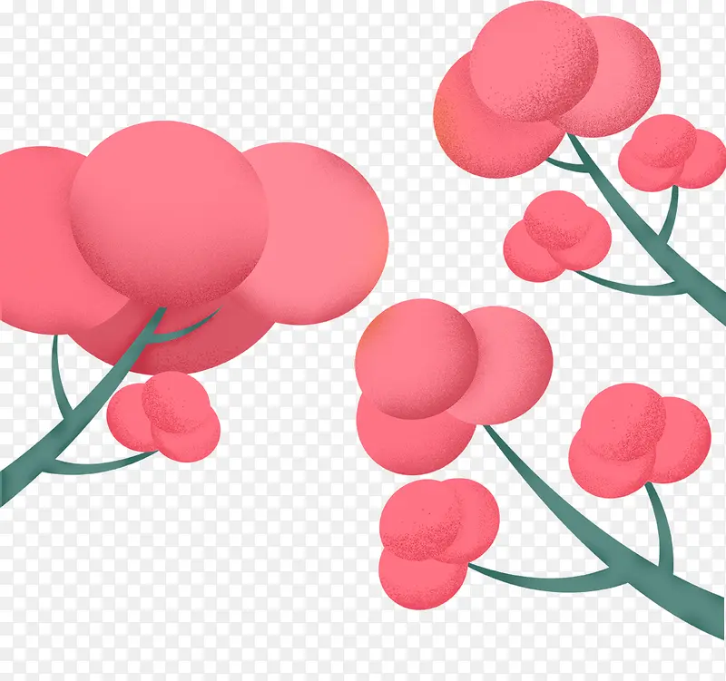 妇女节文艺清新粉色树木