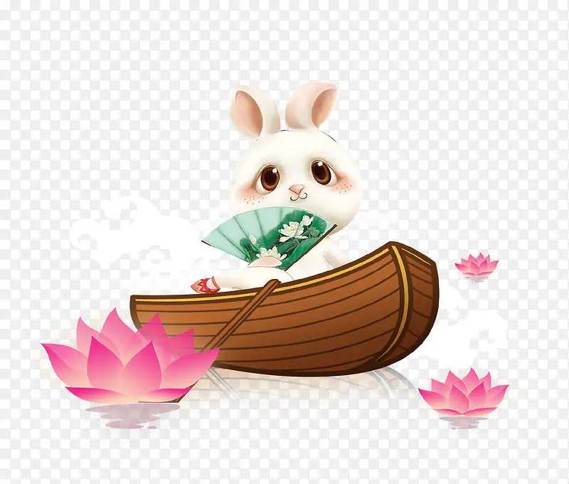 卡通可爱萌兔插画