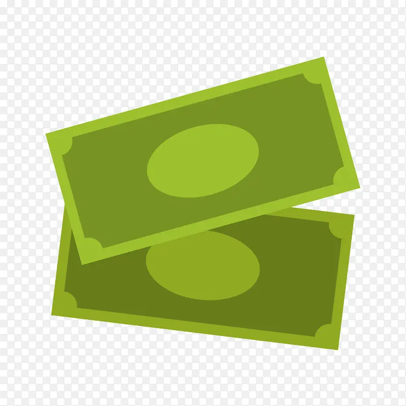 绿色的钞票模型
