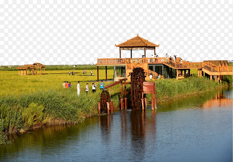 红海滩美丽风景