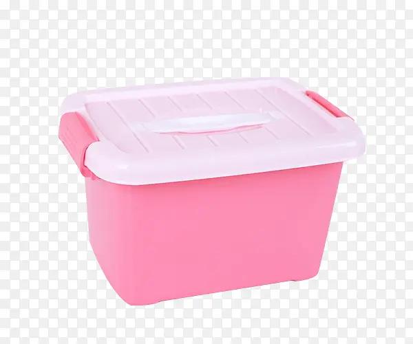 家居粉色的塑料收纳箱
