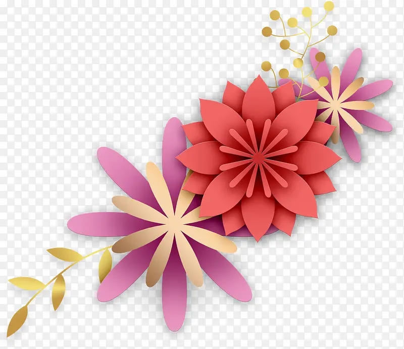 花朵叶子纹理装饰