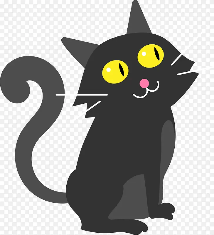 黑色小猫装饰素材