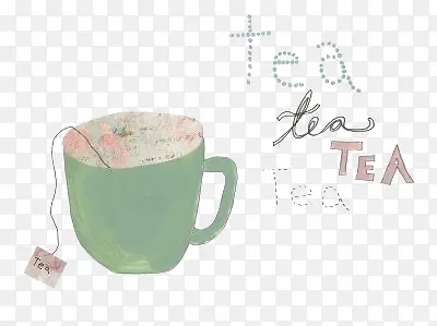 日系小清新手绘茶杯