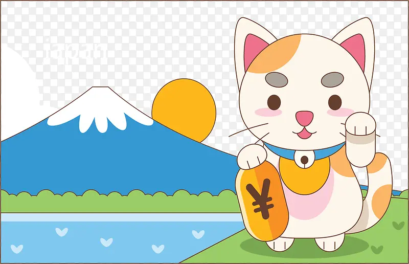 日本富士山招财猫