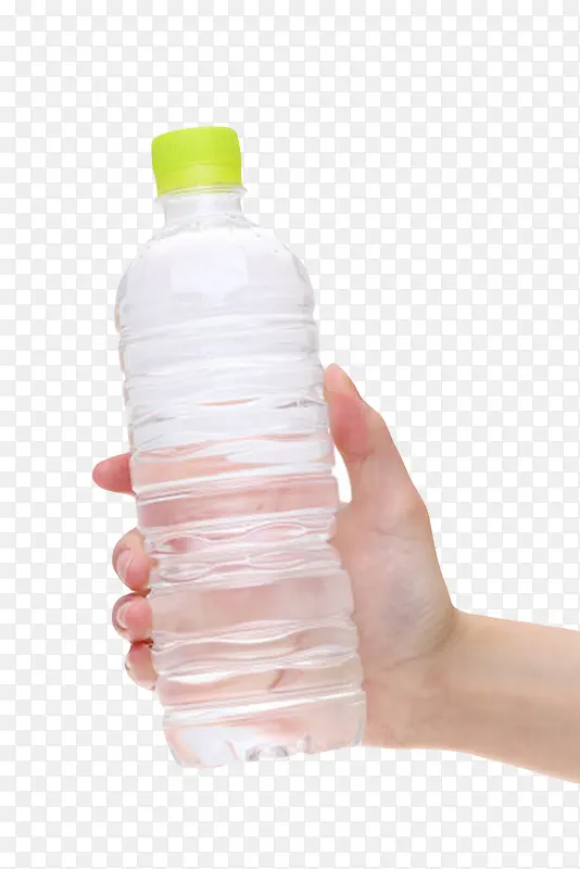 透明解渴手拿着的一瓶饮料实物