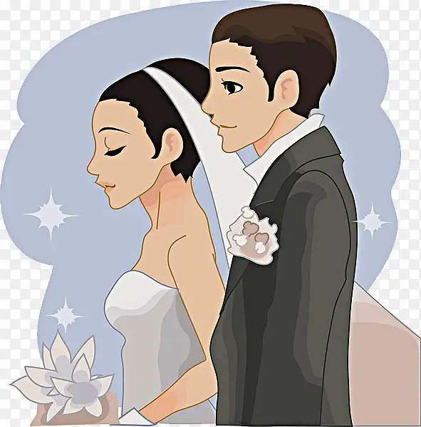 手绘婚礼现场