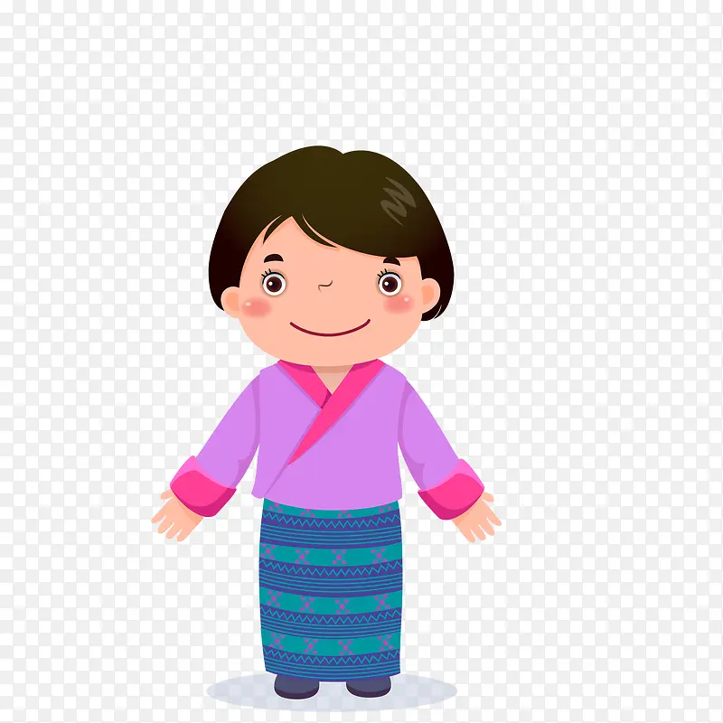 穿着民族服饰的女孩