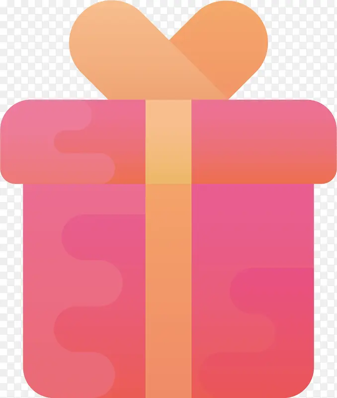 矢量图粉红色的礼物盒